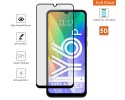 Protector Cristal Templado Completo 5D Full Glue Negro para Huawei Y6P Vidrio