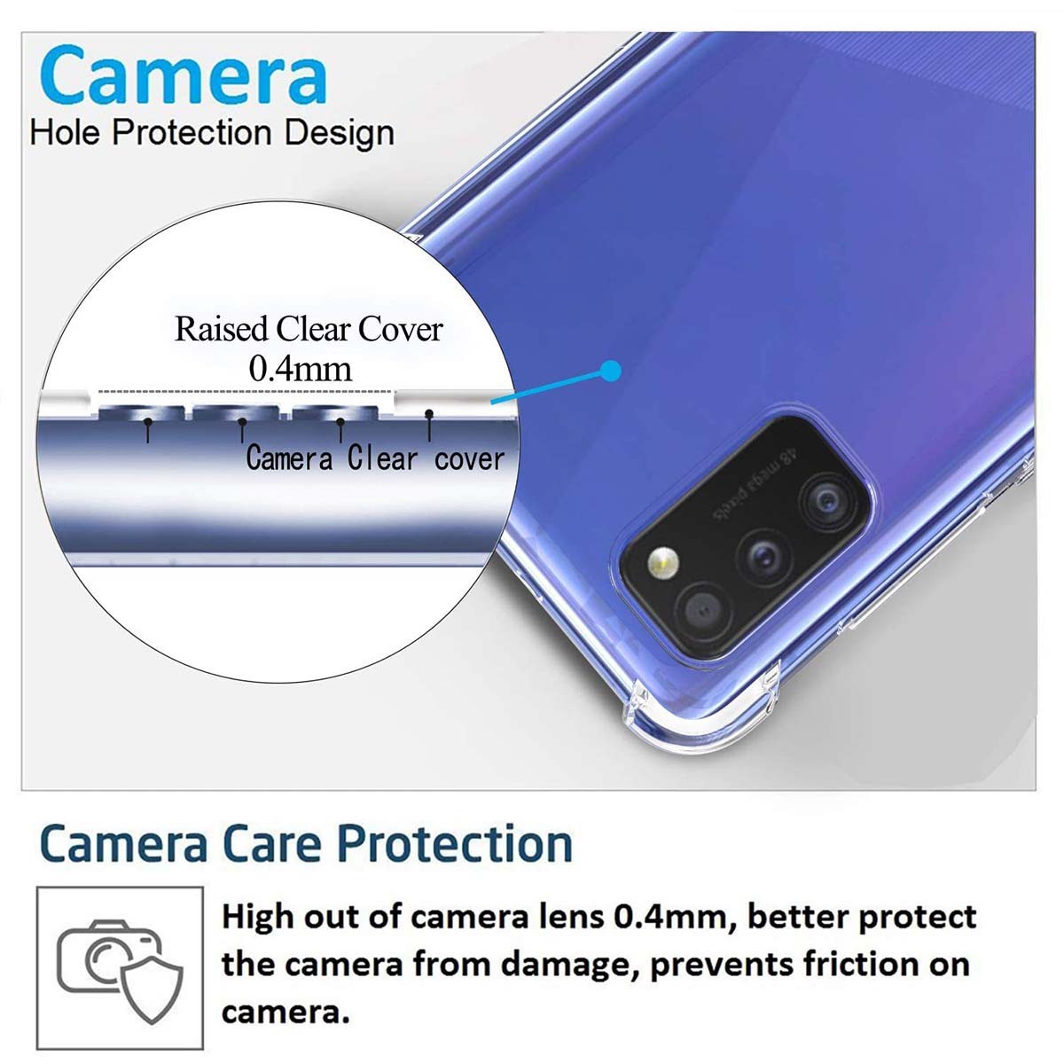 Funda Gel Tpu Anti-Shock Transparente para Samsung Galaxy A41