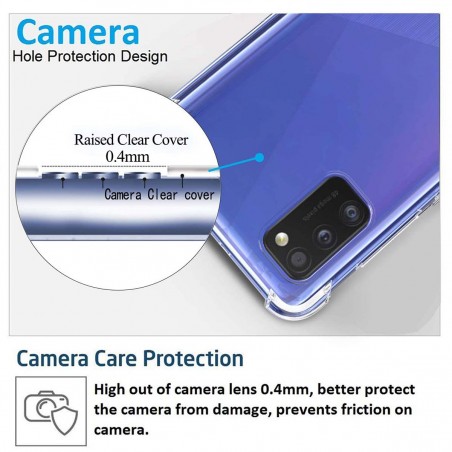 Funda Gel Tpu Anti-Shock Transparente para Samsung Galaxy A41