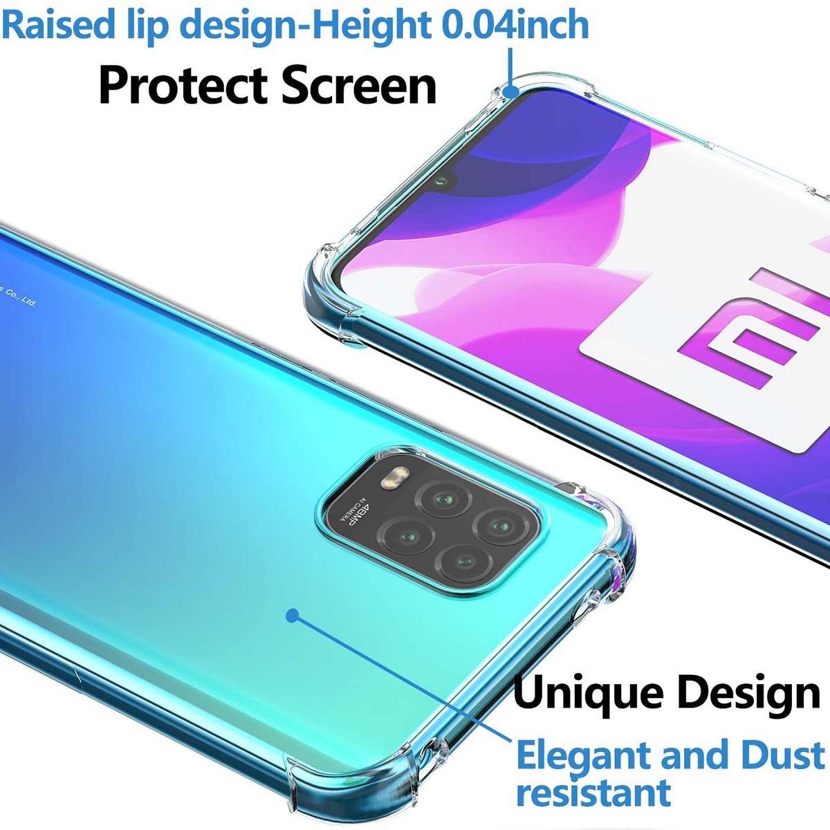 Funda Gel Tpu Anti-Shock Transparente para Xiaomi Mi 10 Lite