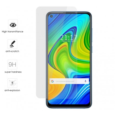 Protector Cristal Templado para Xiaomi Redmi Note 9 Vidrio