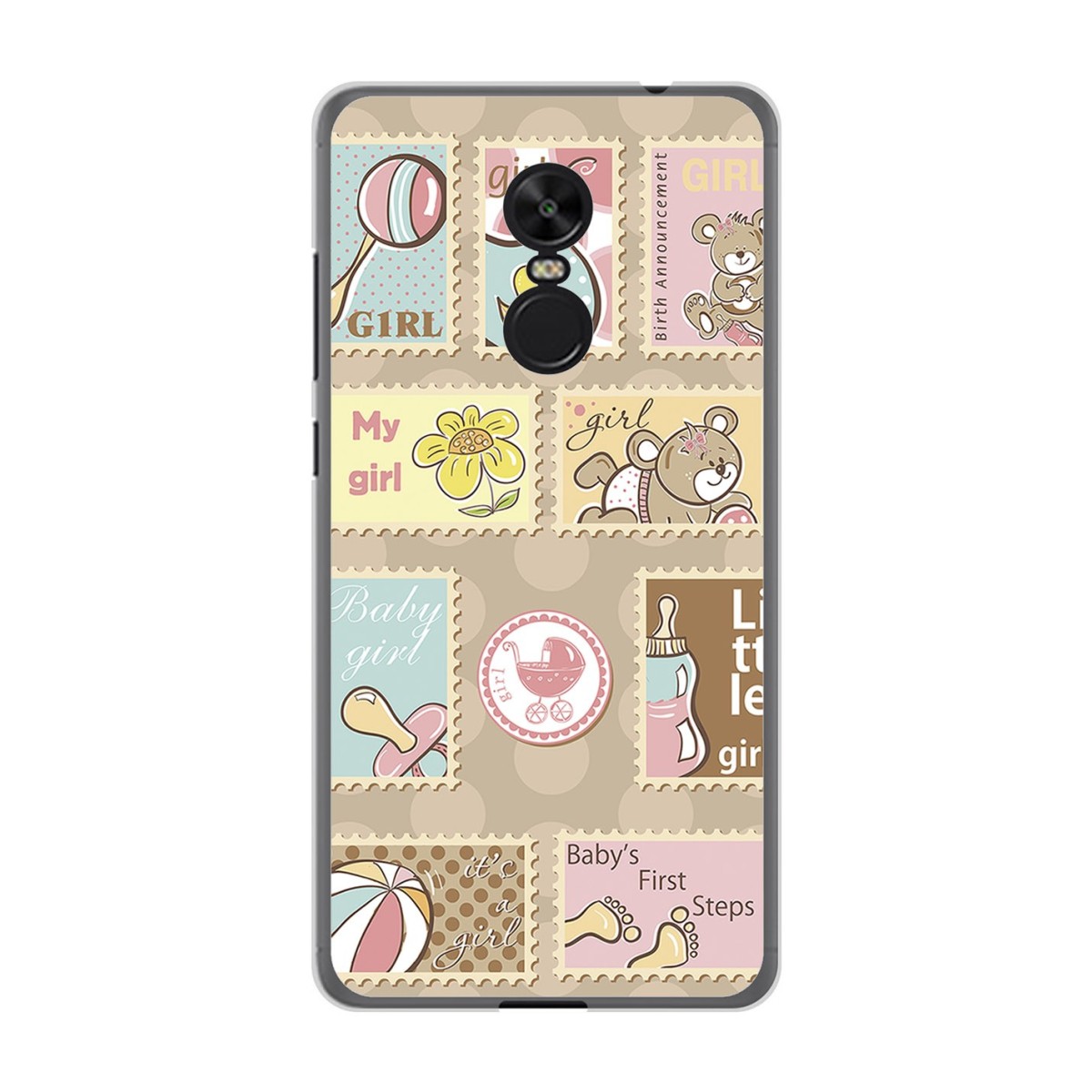 Funda Gel Tpu para Xiaomi Redmi Note 4X / Note 4 Version Global Diseño Sellos Dibujos