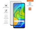 Protector Cristal Templado Completo 5D Full Glue Negro para Xiaomi Redmi Note 9 Vidrio