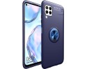 Funda Magnetica Soporte con Anillo Giratorio 360 para Huawei P40 Lite Azul
