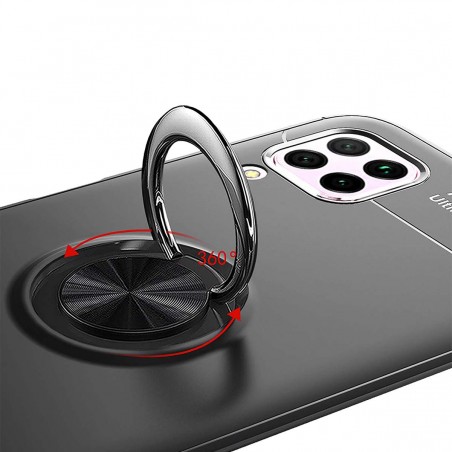 Funda Magnetica Soporte con Anillo Giratorio 360 para Huawei P40 Lite Azul