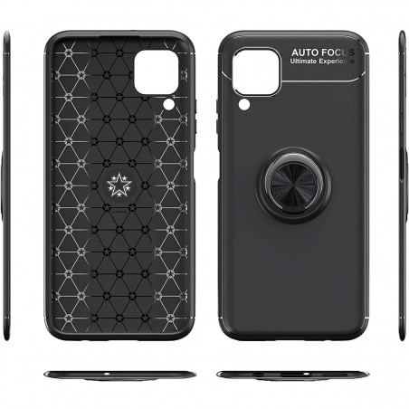 Funda Magnetica Soporte con Anillo Giratorio 360 para Huawei P40 Lite Azul