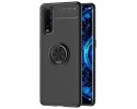 Funda Magnetica Soporte con Anillo Giratorio 360 para Oppo Find X2 Neo Negra