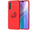 Funda Magnetica Soporte con Anillo Giratorio 360 para Realme 6 Pro Roja
