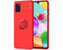 Funda Magnetica Soporte con Anillo Giratorio 360 para Samsung Galaxy A41 Roja
