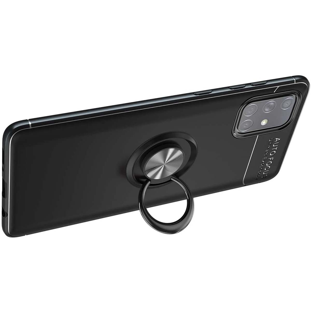 Funda Magnetica Soporte con Anillo Giratorio 360 para Samsung Galaxy A41 Roja