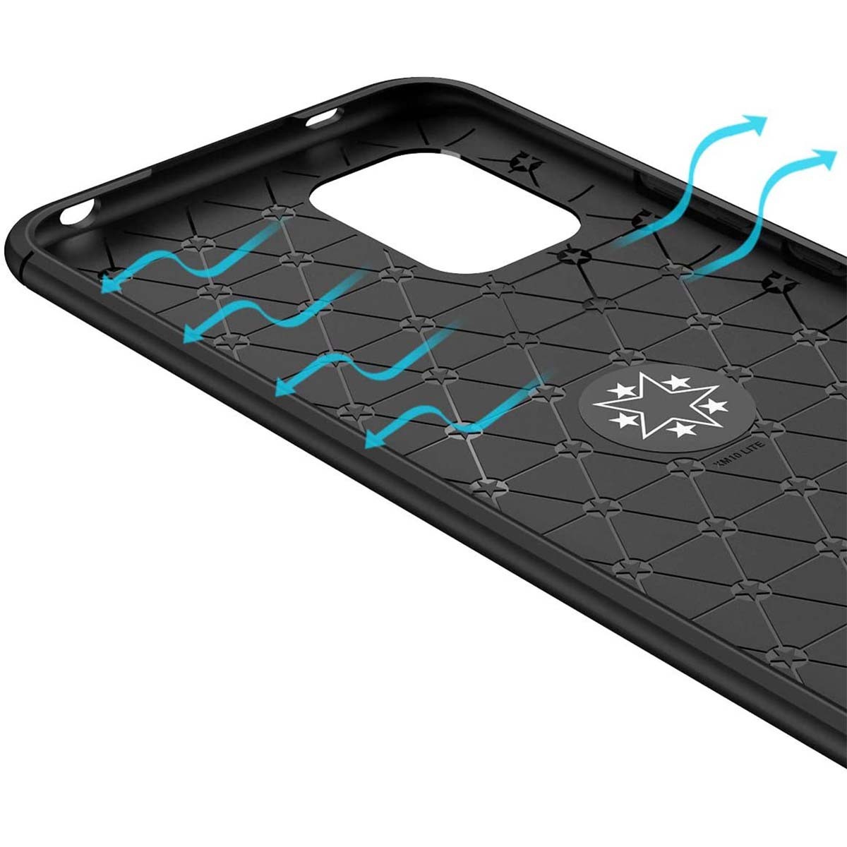 Funda Magnetica Soporte con Anillo Giratorio 360 para Xiaomi Mi 10 Lite Negra