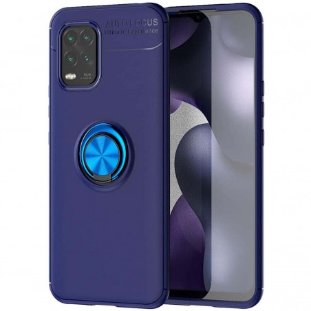 Funda Magnetica Soporte con Anillo Giratorio 360 para Xiaomi Mi 10 Lite Azul