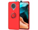 Funda Magnetica Soporte con Anillo Giratorio 360 para Xiaomi POCO F2 Pro Roja