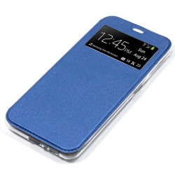 Funda Libro Soporte con Ventana para Huawei P40 Lite E color Azul
