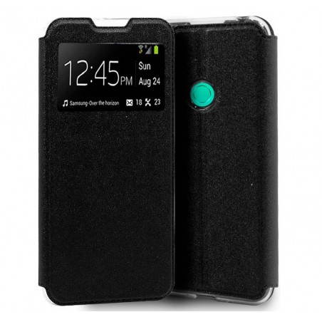 Funda Libro Soporte con Ventana para Huawei P40 Lite E color Negra