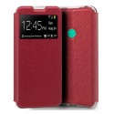 Funda Libro Soporte con Ventana para Huawei P40 Lite E color Roja
