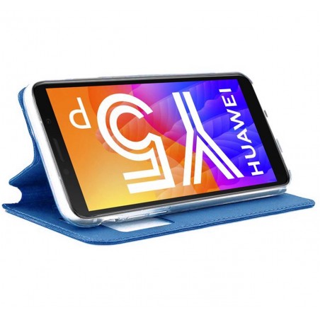 Funda Libro Soporte con Ventana para Huawei Y5p color Azul