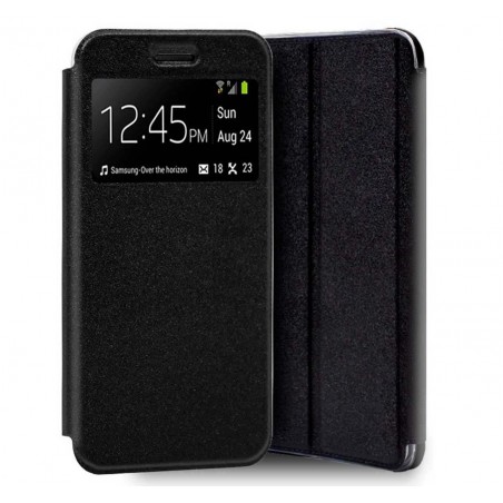 Funda Libro Soporte con Ventana para Huawei Y5p color Negra