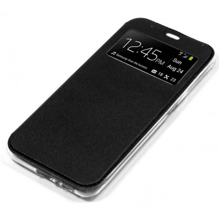 Funda Libro Soporte con Ventana para Huawei Y6p color Negra