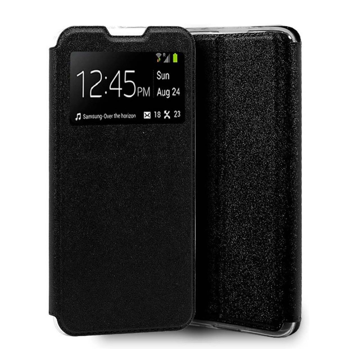 Funda Libro Soporte con Ventana para Oppo Find X2 Neo color Negra