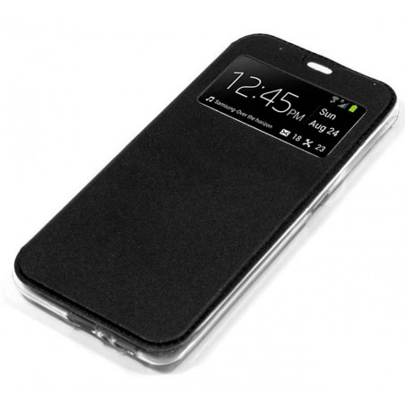 Funda Libro Soporte con Ventana para Oppo Find X2 Neo color Negra