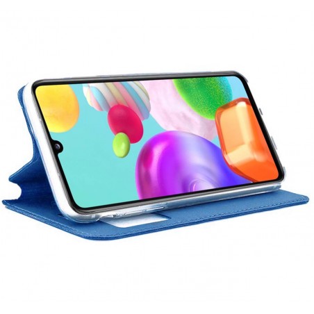 Funda Libro Soporte con Ventana para Samsung Galaxy A41 color Azul