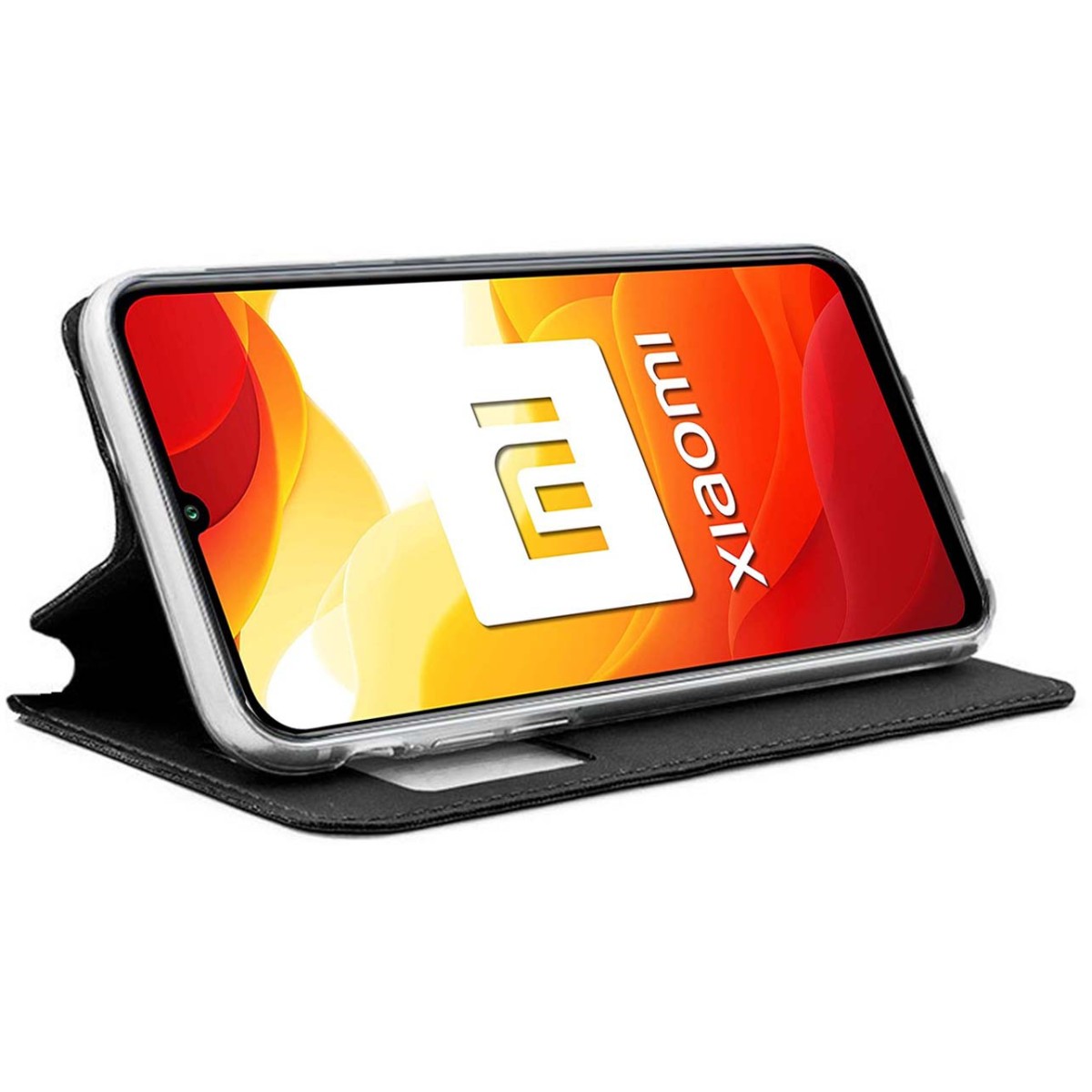 Funda Libro Soporte con Ventana para Xiaomi Mi 10 Lite color Negra