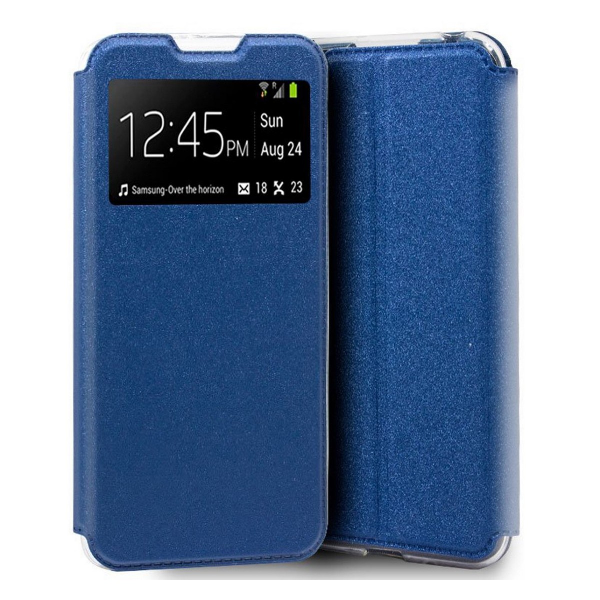 Funda Libro Soporte con Ventana para Xiaomi Mi Note 10 Lite color Azul