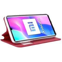 Funda Libro Soporte con Ventana para Xiaomi Mi Note 10 Lite color Roja 2