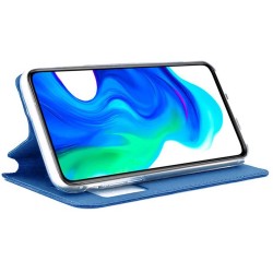 Funda Libro Soporte con Ventana para Xiaomi POCO F2 Pro color Azul 2