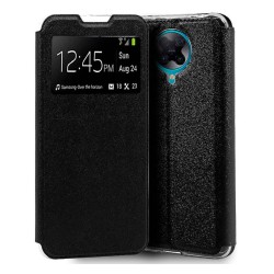Funda Libro Soporte con Ventana para Xiaomi POCO F2 Pro color Negra