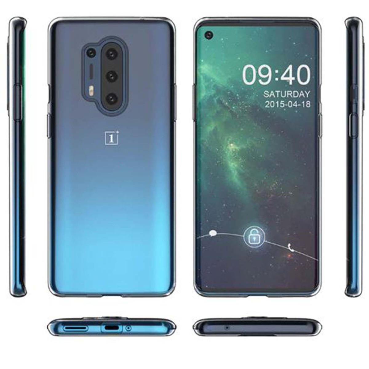 Funda Silicona Gel TPU Transparente para OnePlus 8 Pro