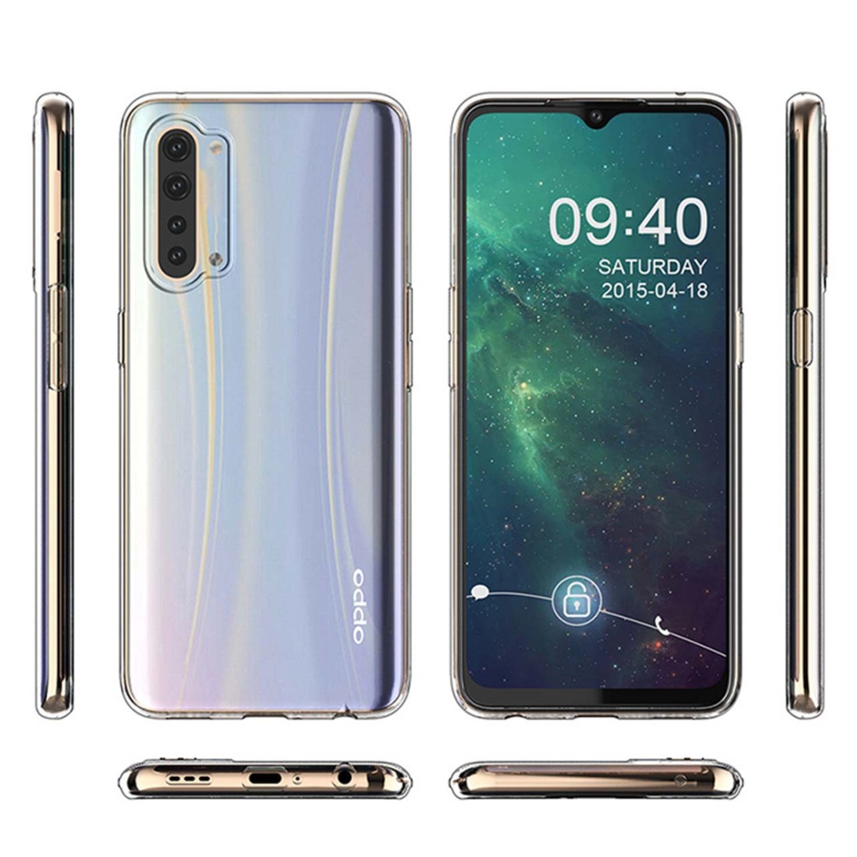 Funda Silicona Gel TPU Transparente para Oppo Find X2 Lite
