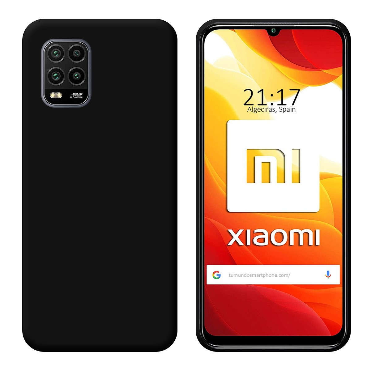 Funda Silicona Gel TPU Negra para Xiaomi Mi 10 Lite