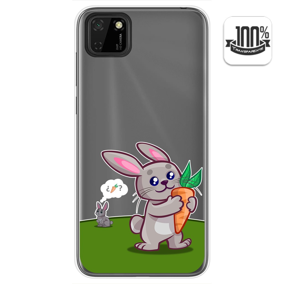 Funda Gel Transparente para Huawei Y5p diseño Conejo Dibujos