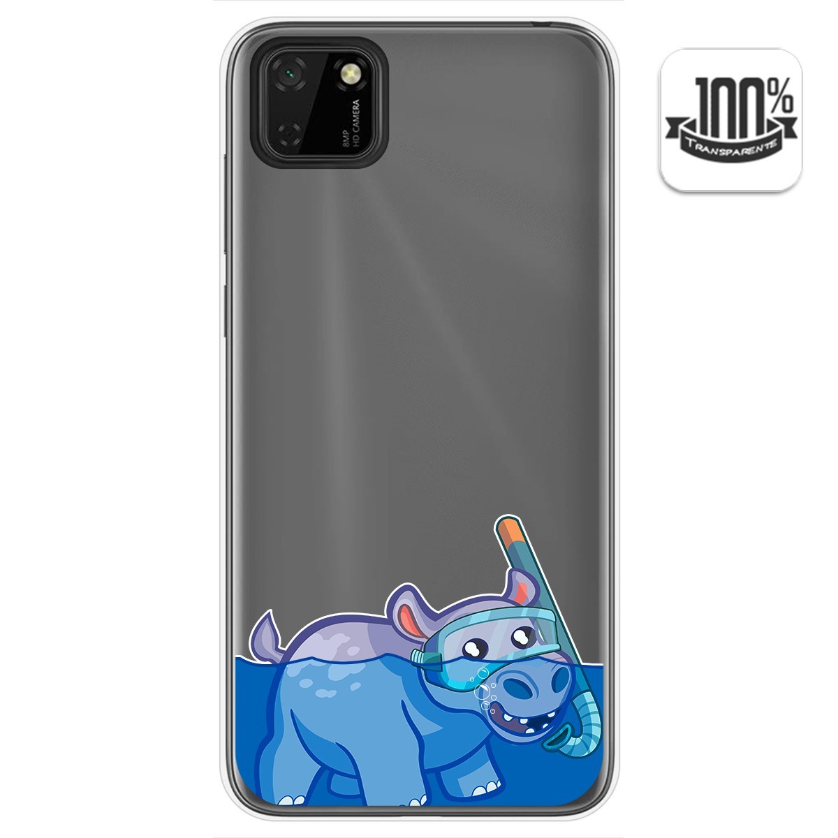 Funda Gel Transparente para Huawei Y5p diseño Hipo Dibujos