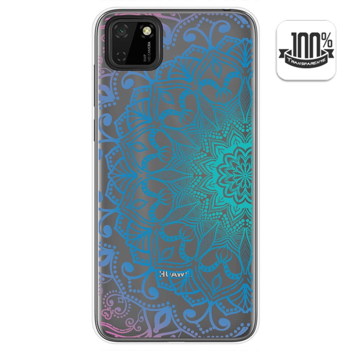 Funda Gel Transparente para Huawei Y5p diseño Mandala Dibujos