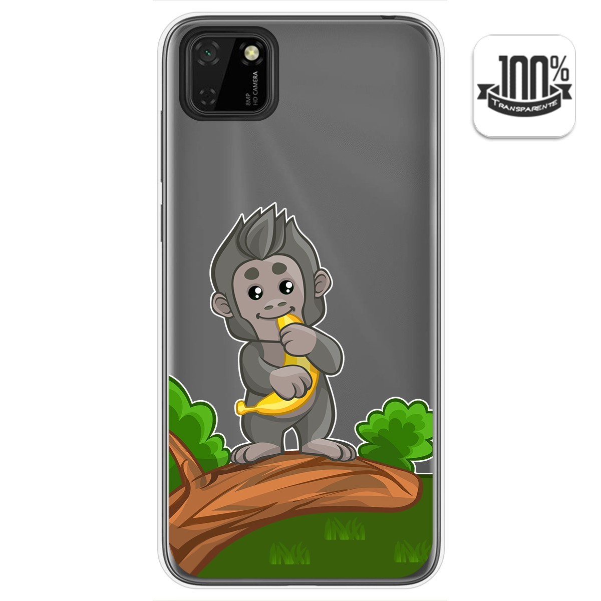 Funda Gel Transparente para Huawei Y5p diseño Mono Dibujos