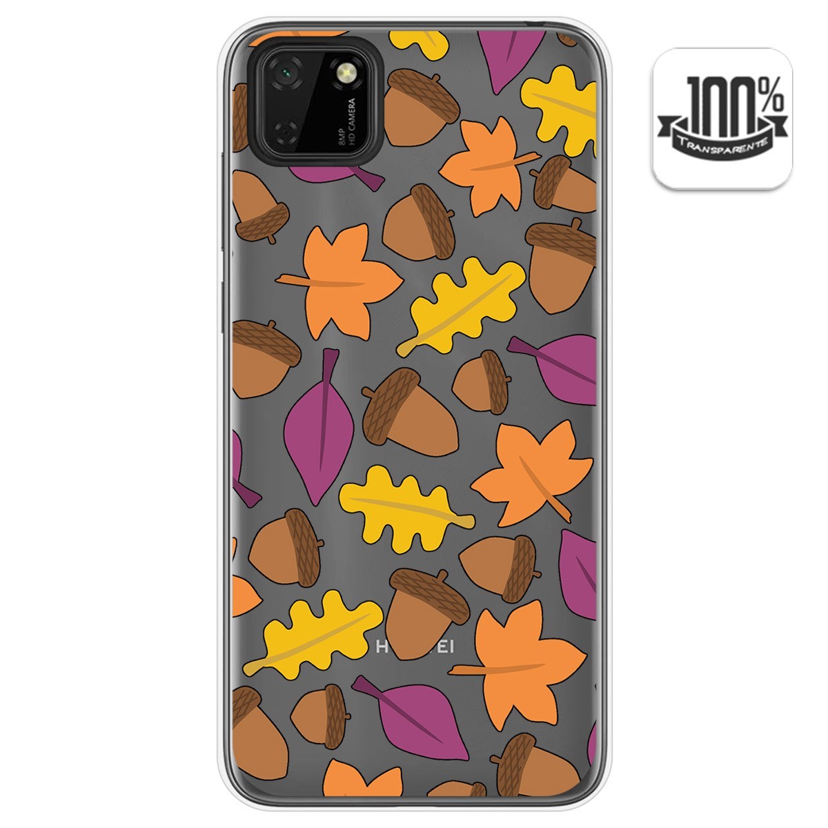 Funda Gel Transparente para Huawei Y5p diseño Otoño Dibujos