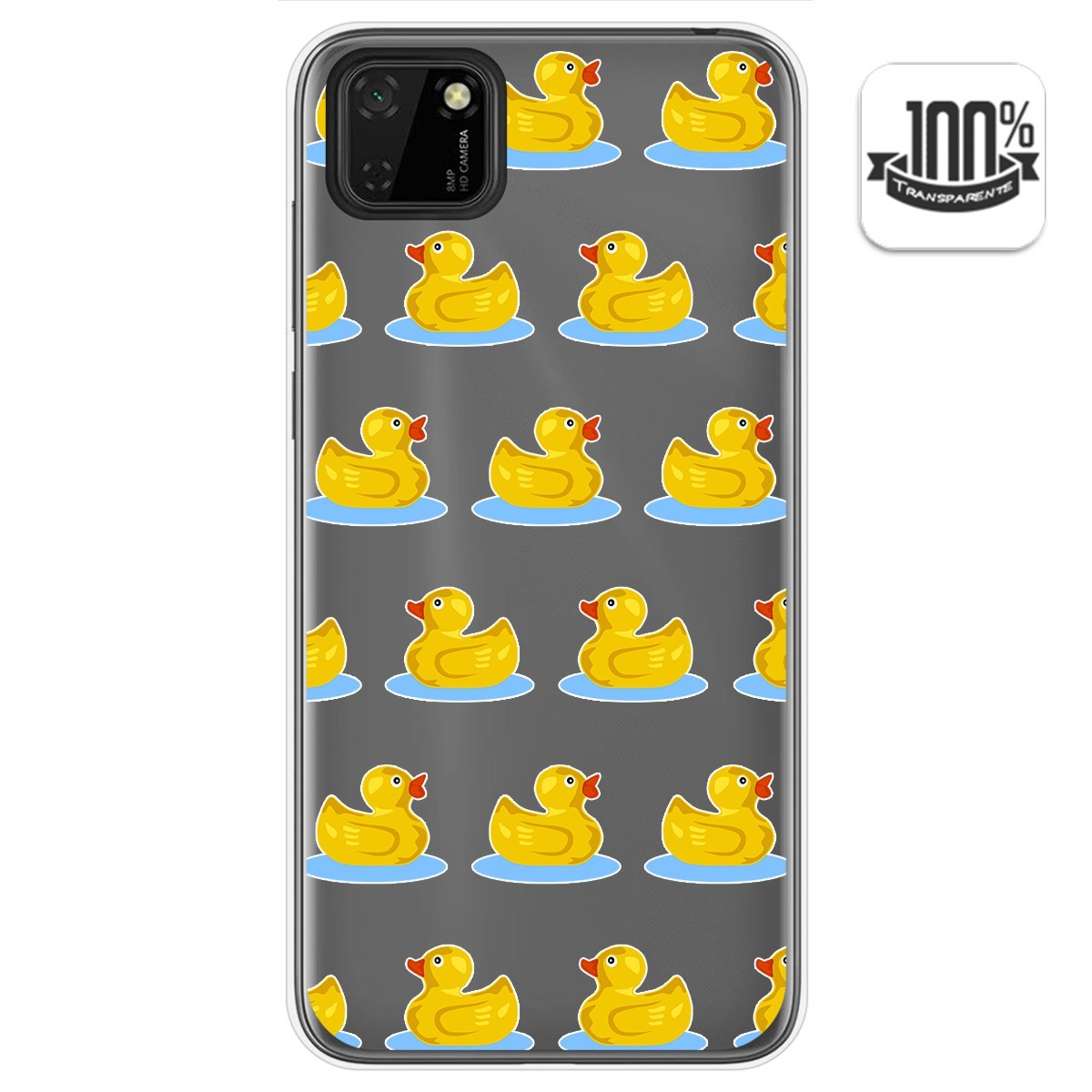 Funda Gel Transparente para Huawei Y5p diseño Pato Dibujos