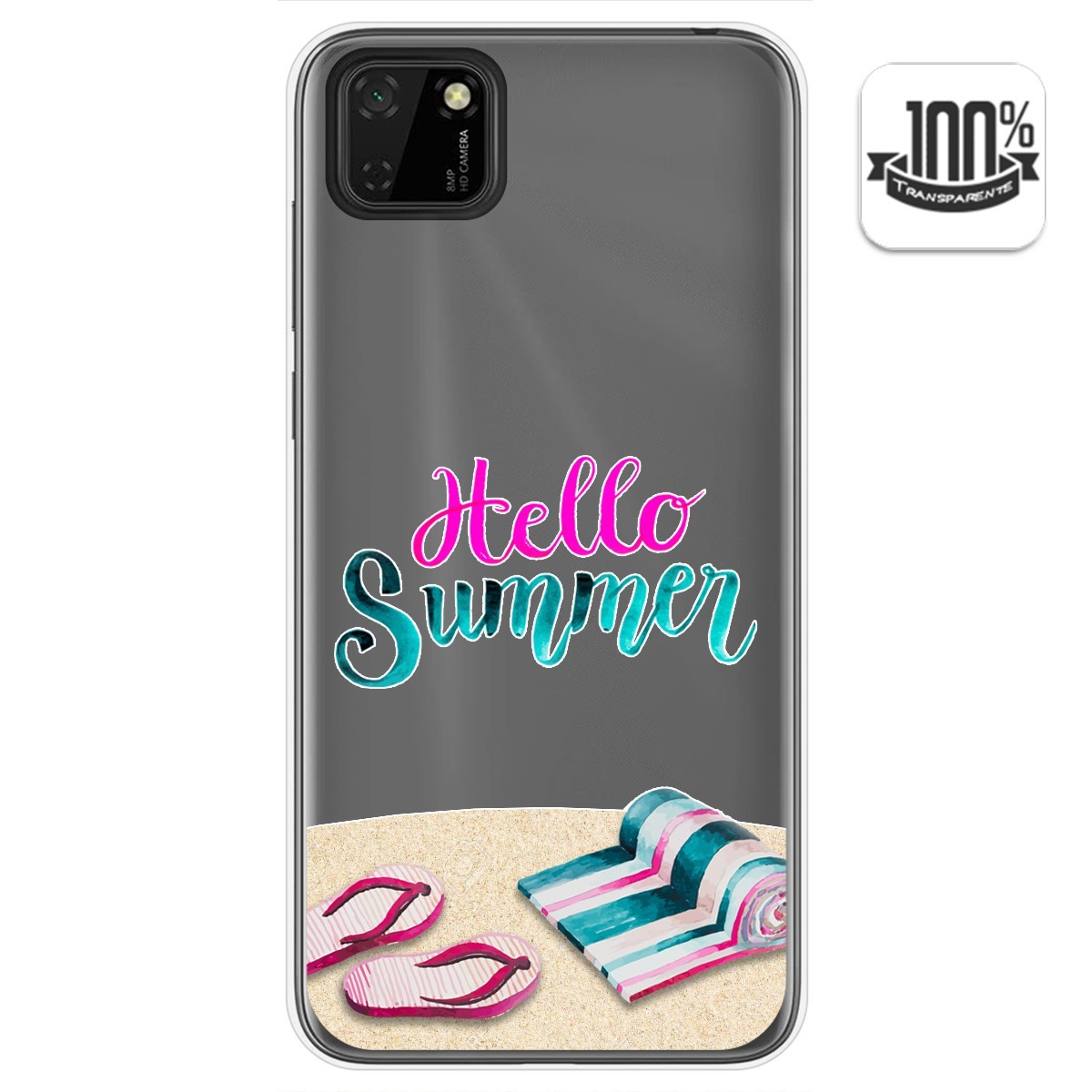 Funda Gel Transparente para Huawei Y5p diseño Summer Dibujos