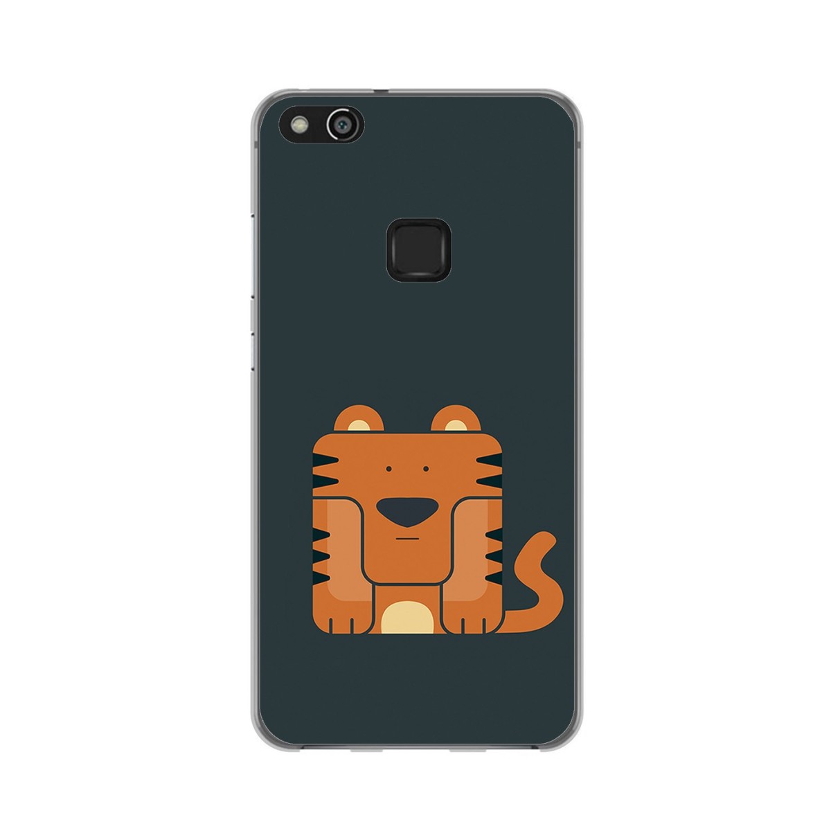 Funda Gel Tpu para Huawei P10 Lite Diseño Tigre Dibujos