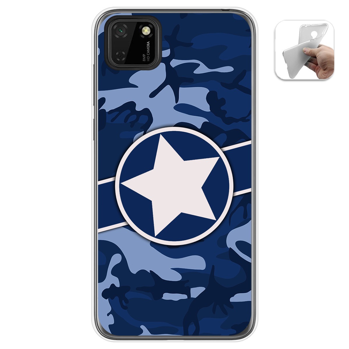Funda Gel Tpu para Huawei Y5p diseño Camuflaje 03 Dibujos