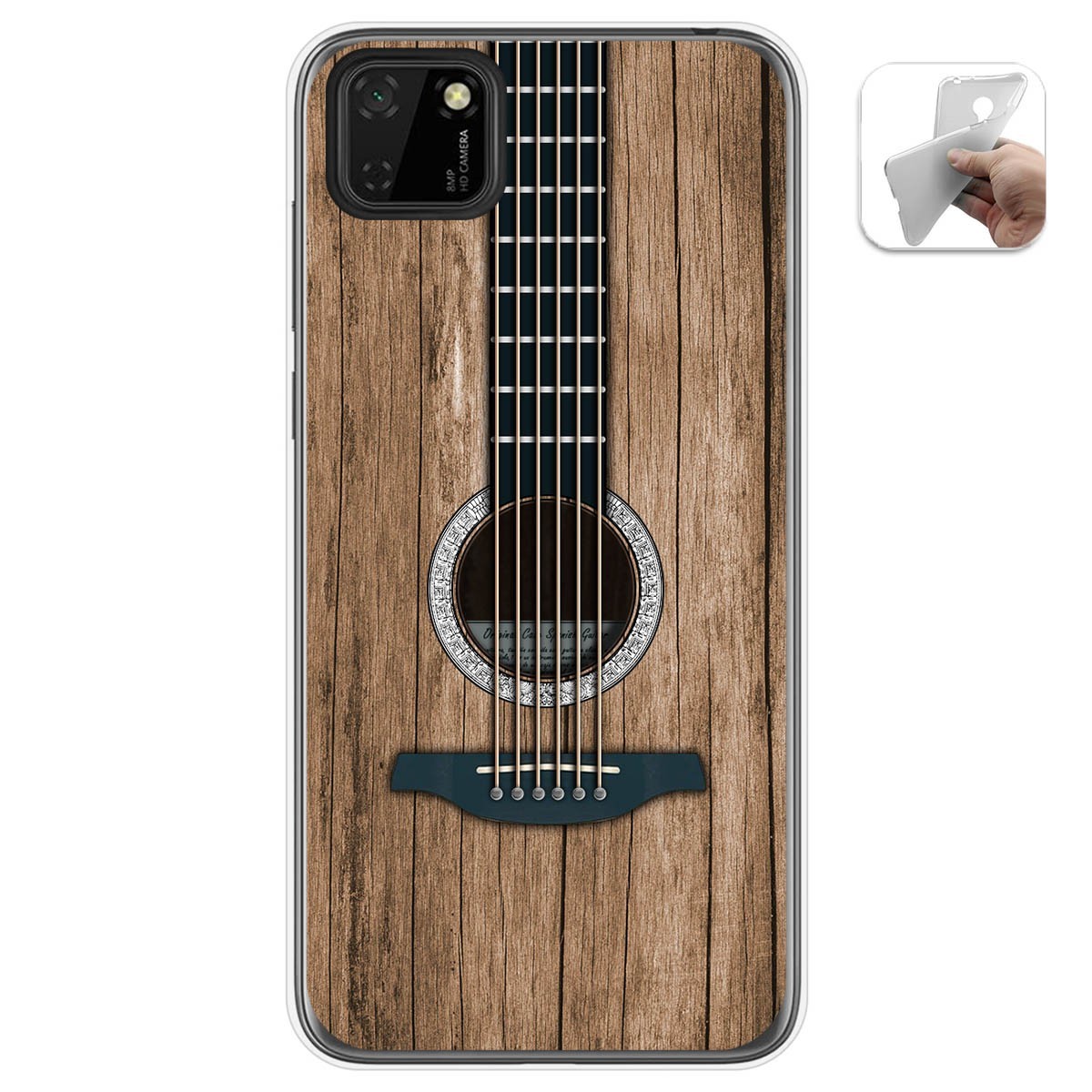 Funda Gel Tpu para Huawei Y5p diseño Madera 11 Dibujos