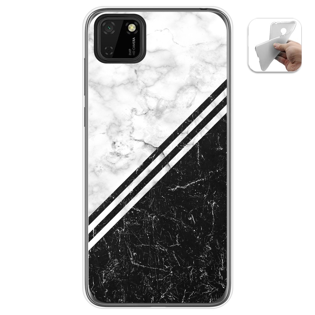 Funda Gel Tpu para Huawei Y5p diseño Mármol 01 Dibujos