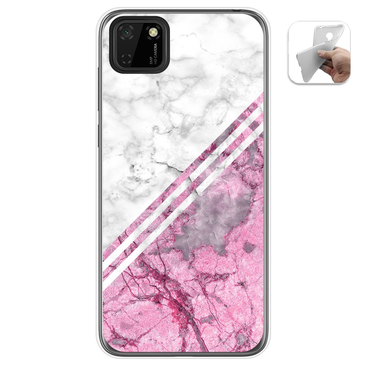 Funda Gel Tpu para Huawei Y5p diseño Mármol 03 Dibujos