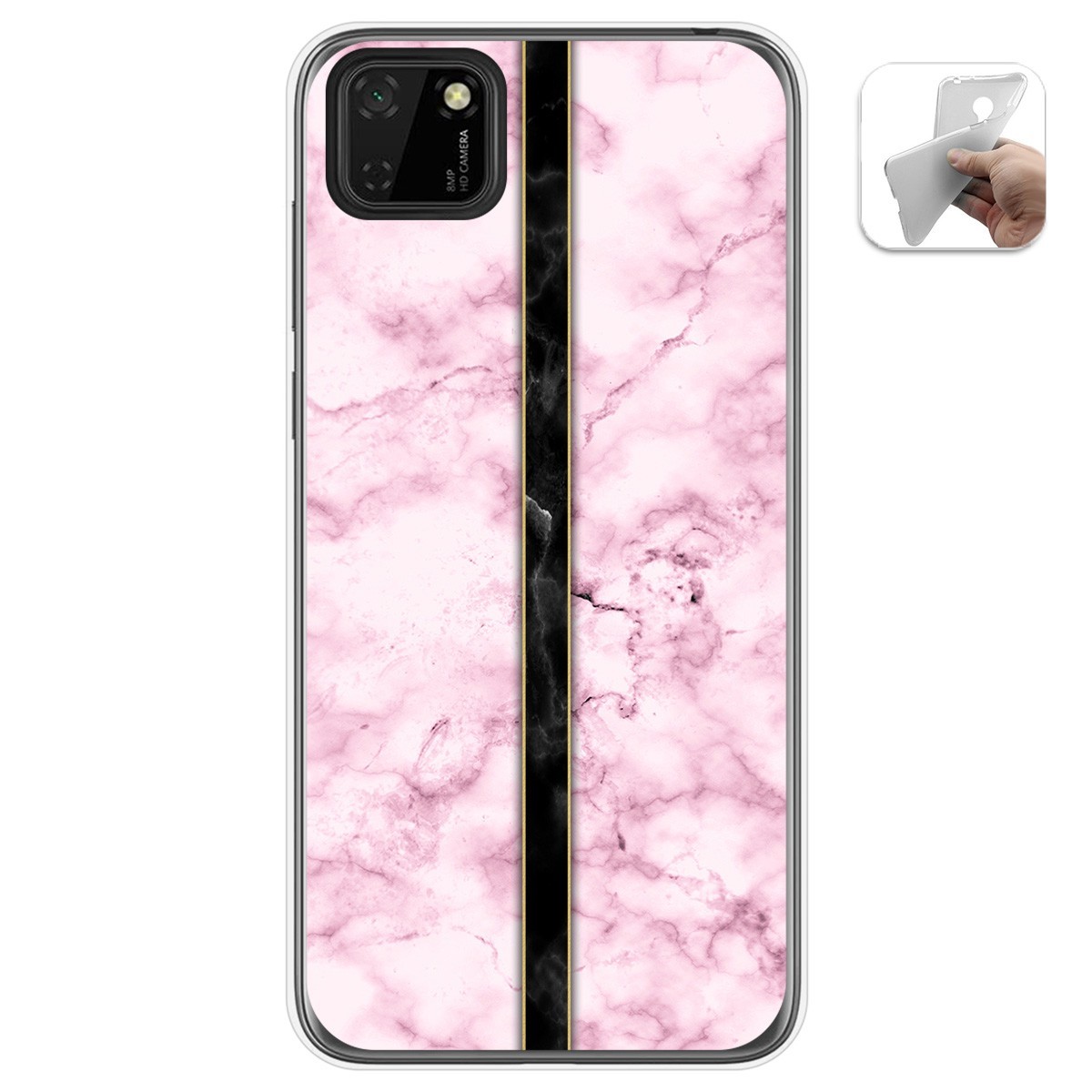 Funda Gel Tpu para Huawei Y5p diseño Mármol 04 Dibujos