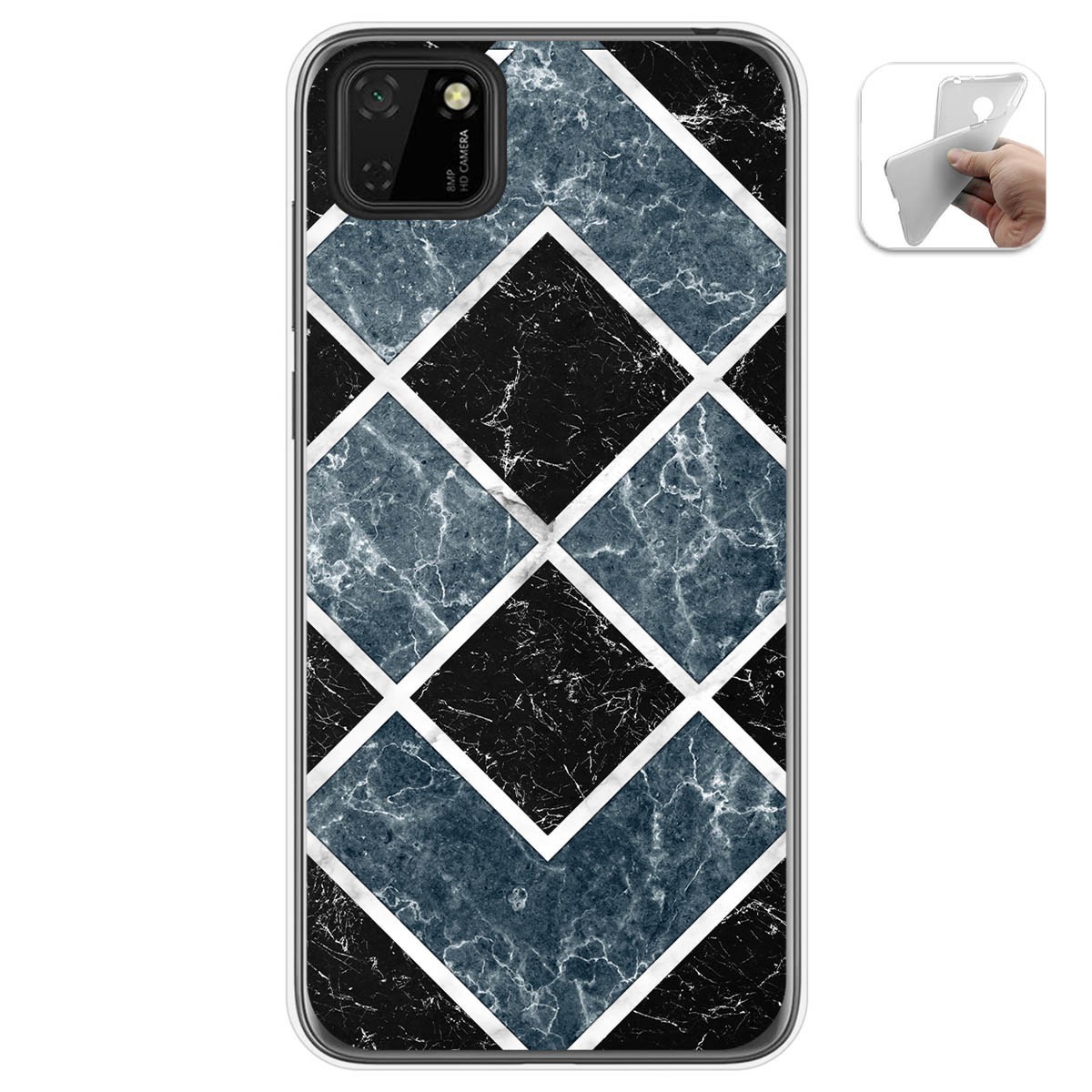 Funda Gel Tpu para Huawei Y5p diseño Mármol 06 Dibujos