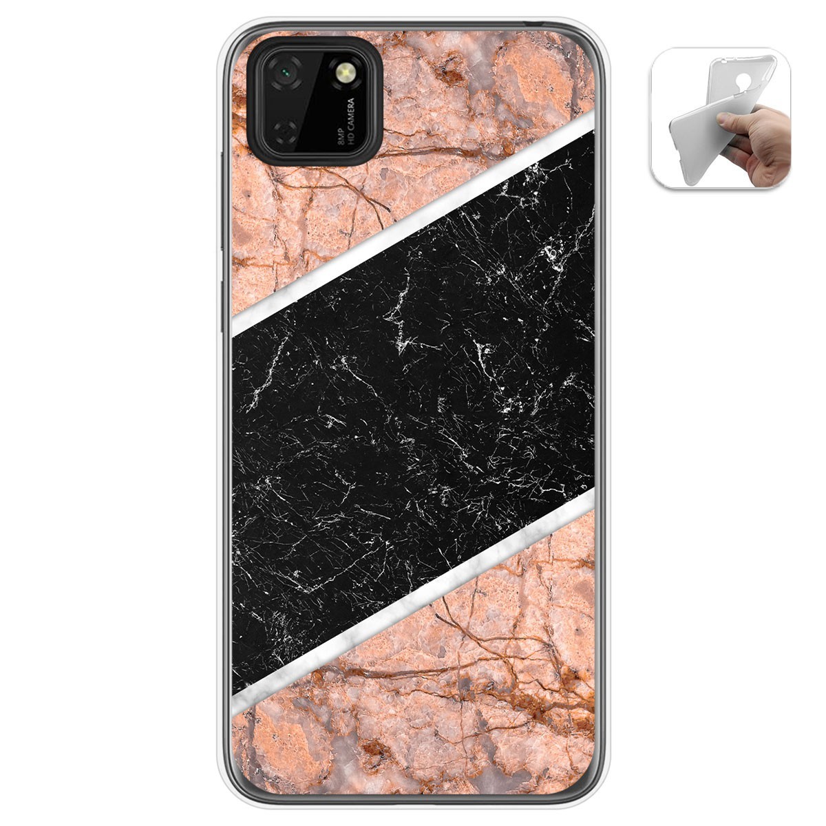 Funda Gel Tpu para Huawei Y5p diseño Mármol 07 Dibujos