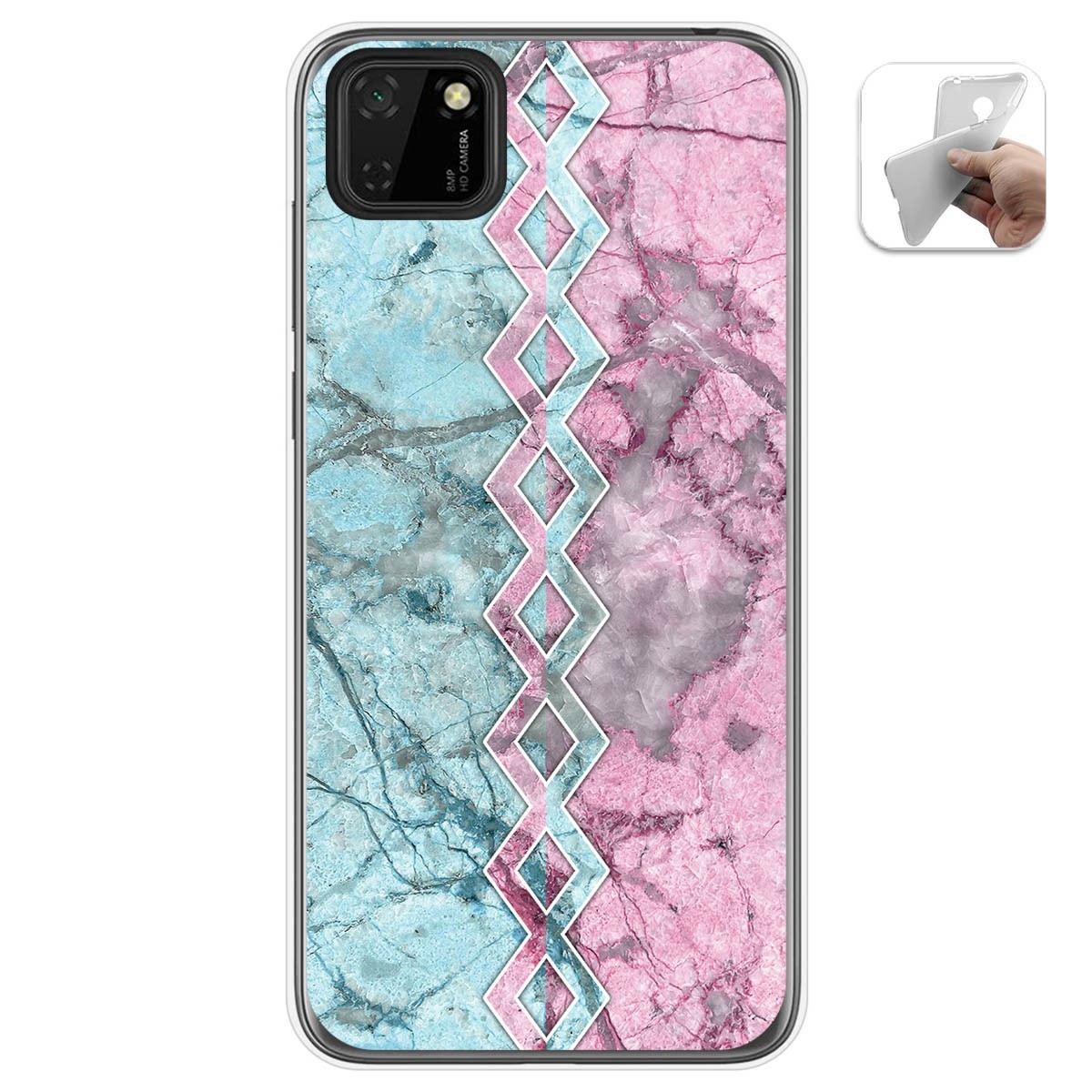 Funda Gel Tpu para Huawei Y5p diseño Mármol 08 Dibujos